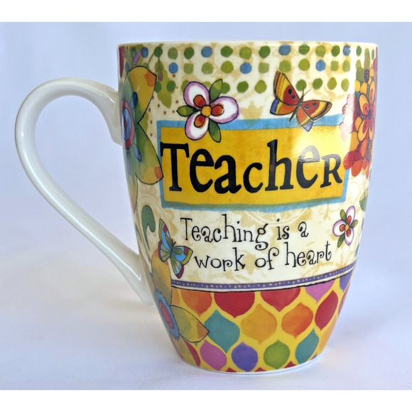 Sue Zipkin Divinity #23780 Teacher's Mug Cup "Teaching is a Work of Heart" 16oz - Picture 9 of 9